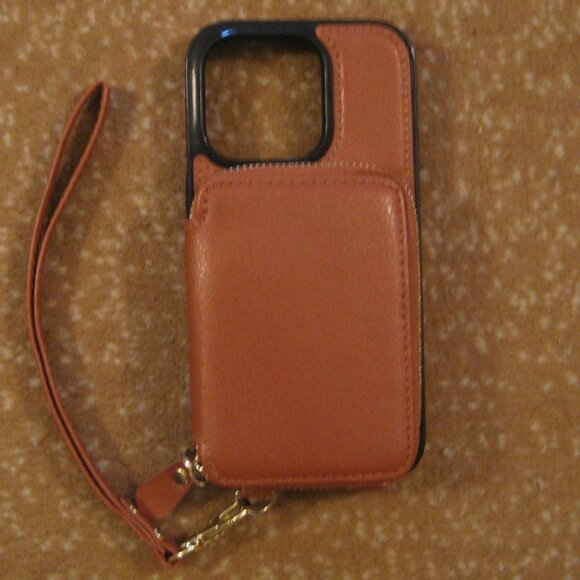 iPhone 14 Pro Crossbody Wallet Case, Brown, NWOT - Picture 1 of 4